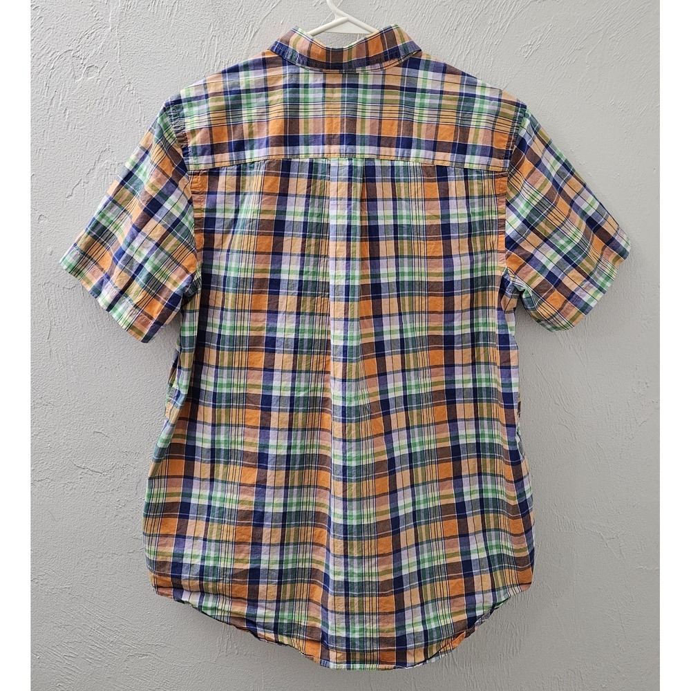 Ralph Lauren Boys Polo Plaid‎ Button Down Size XL 18-20  Short Sleeve Shirt Pony - Picture 3 of 4